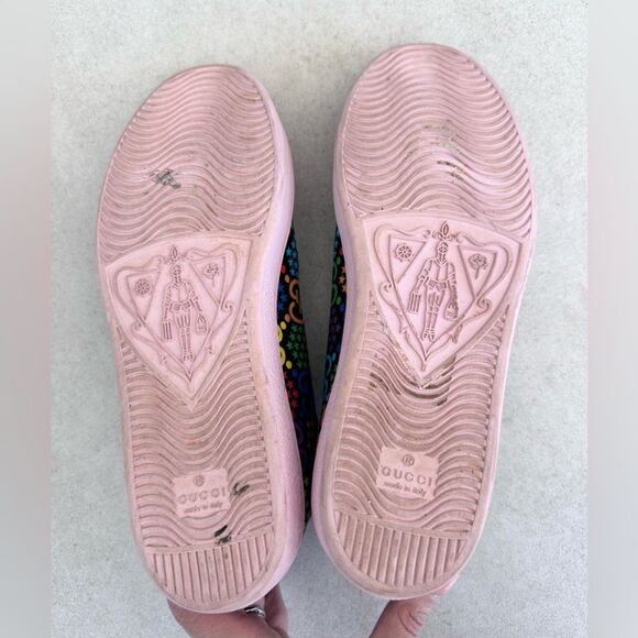 Gucci GG Supreme Monogram Psychedelic Ace Sneakers Multicolor Sugar Pink EU 39.5 - Picture 8 of 9